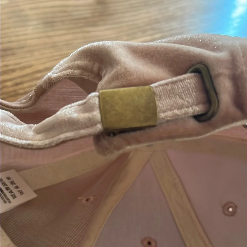 Free People Pink Velvet Women's Cap Adjustable Buckle